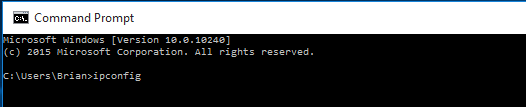 ipconfig at command prompt in windows 10 - How To Get Your Local IP Address on Windows 10 - Step 4